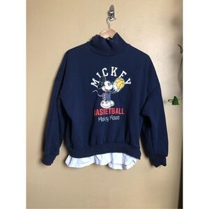 Vintage Sky River Sweatshirt Mickfy Basketball Mikey Mouse SZ L